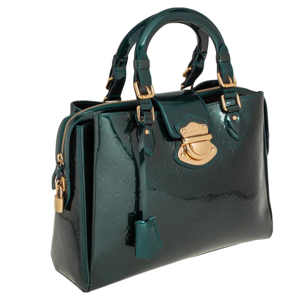 Louis Vuitton Blue Nuit Monogram Vernis Patent Leather Melrose Avenue Bag In Good Condition In Dubai, Al Qouz 2