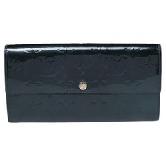 Louis Vuitton Blue Nuit Monogram Vernis Sarah Wallet