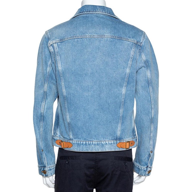 Louis Vuitton - Authenticated Jacket - Cotton Blue Plain for Men, Very Good Condition