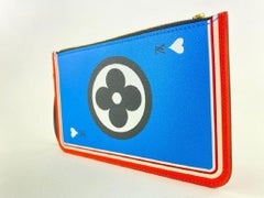 Louis Vuitton Blue Poker Rare Game On Neverfull Pochette Wristlet Clutch 861861