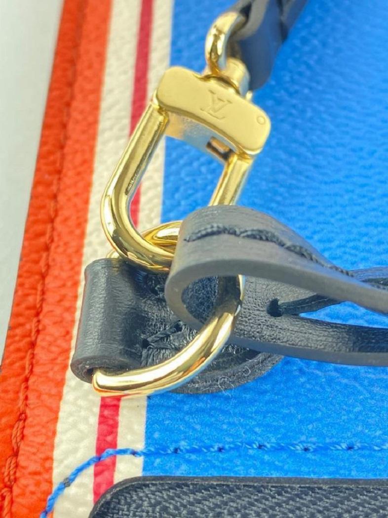 Blaue Poker-Clutch von Louis Vuitton auf Neverfull Pochette mit Niedrig-Pochette, 861861 5