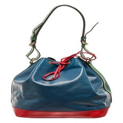 Louis Vuitton Blue Red And Green Epi Leather Noe Shoulder Bag