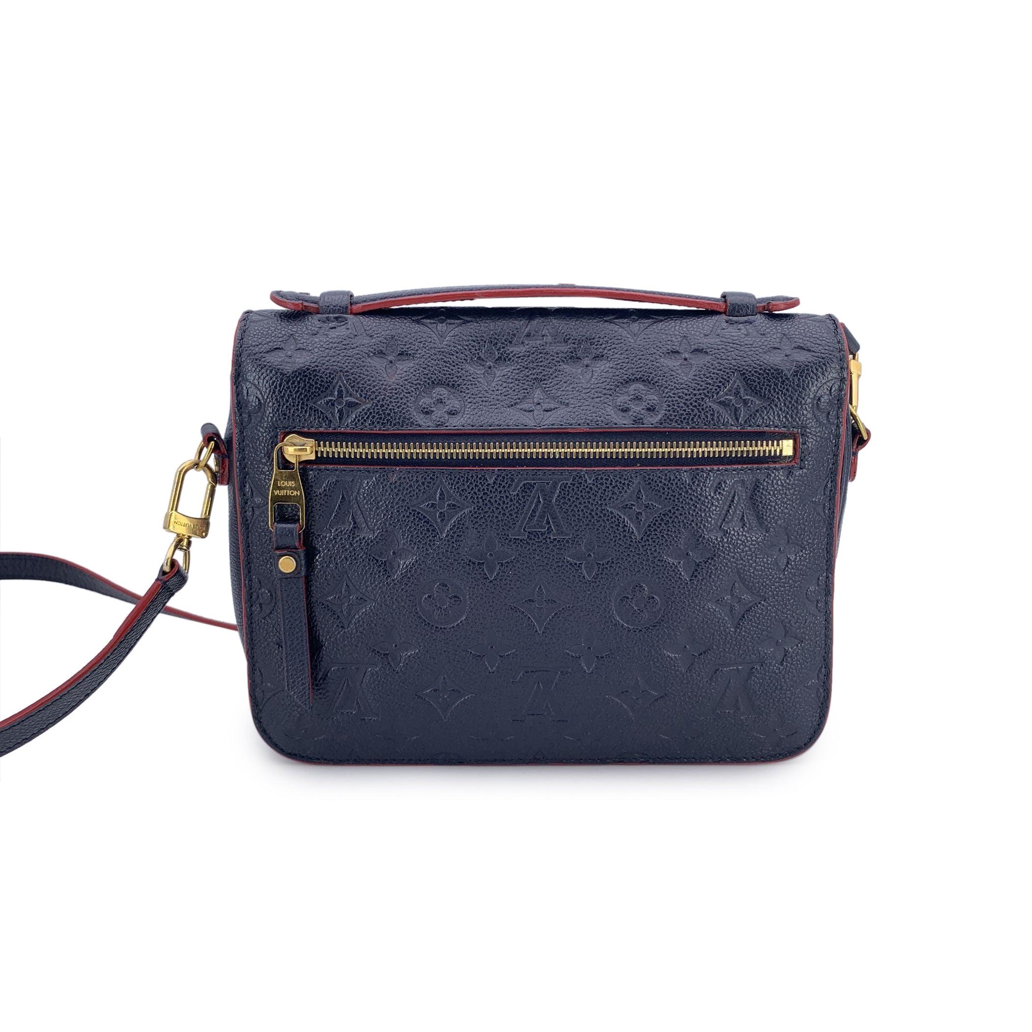Nero Louis Vuitton Borsa a tracolla Monogram Empreinte Metis blu e rossa in vendita