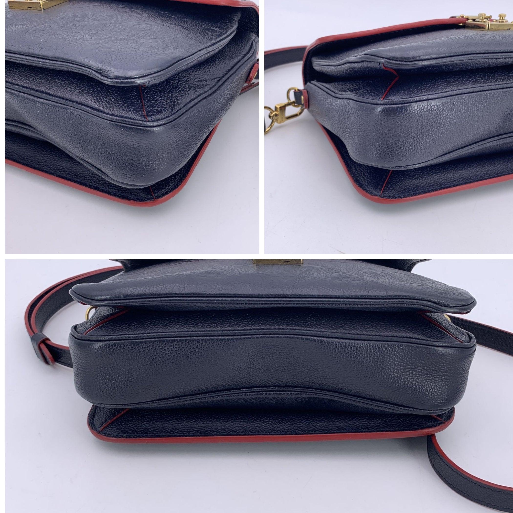 Louis Vuitton Borsa a tracolla Monogram Empreinte Metis blu e rossa In condizioni ottime in vendita a Rome, Rome
