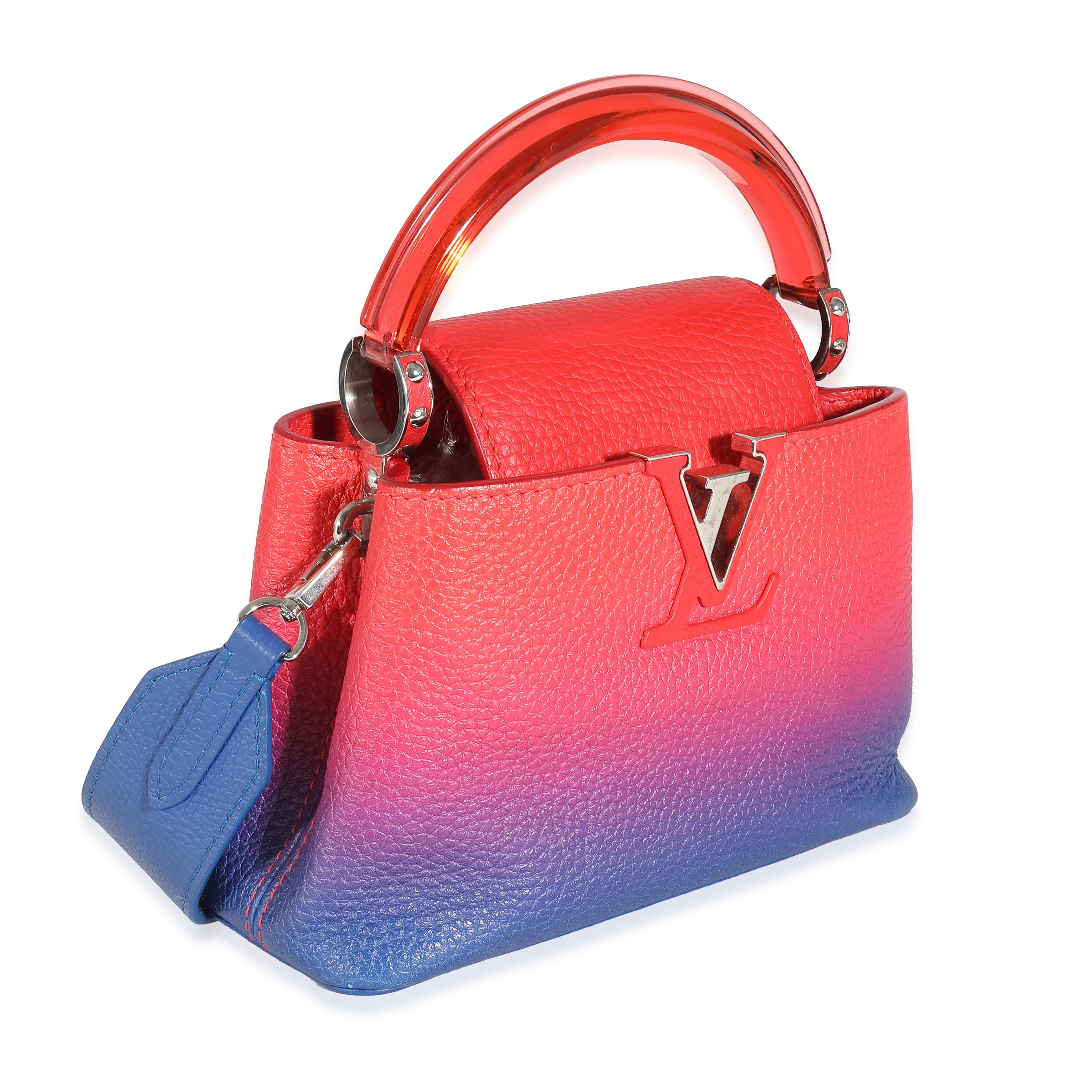 Pink Louis Vuitton Blue Red Ombre Taurillon Mini Capucines For Sale