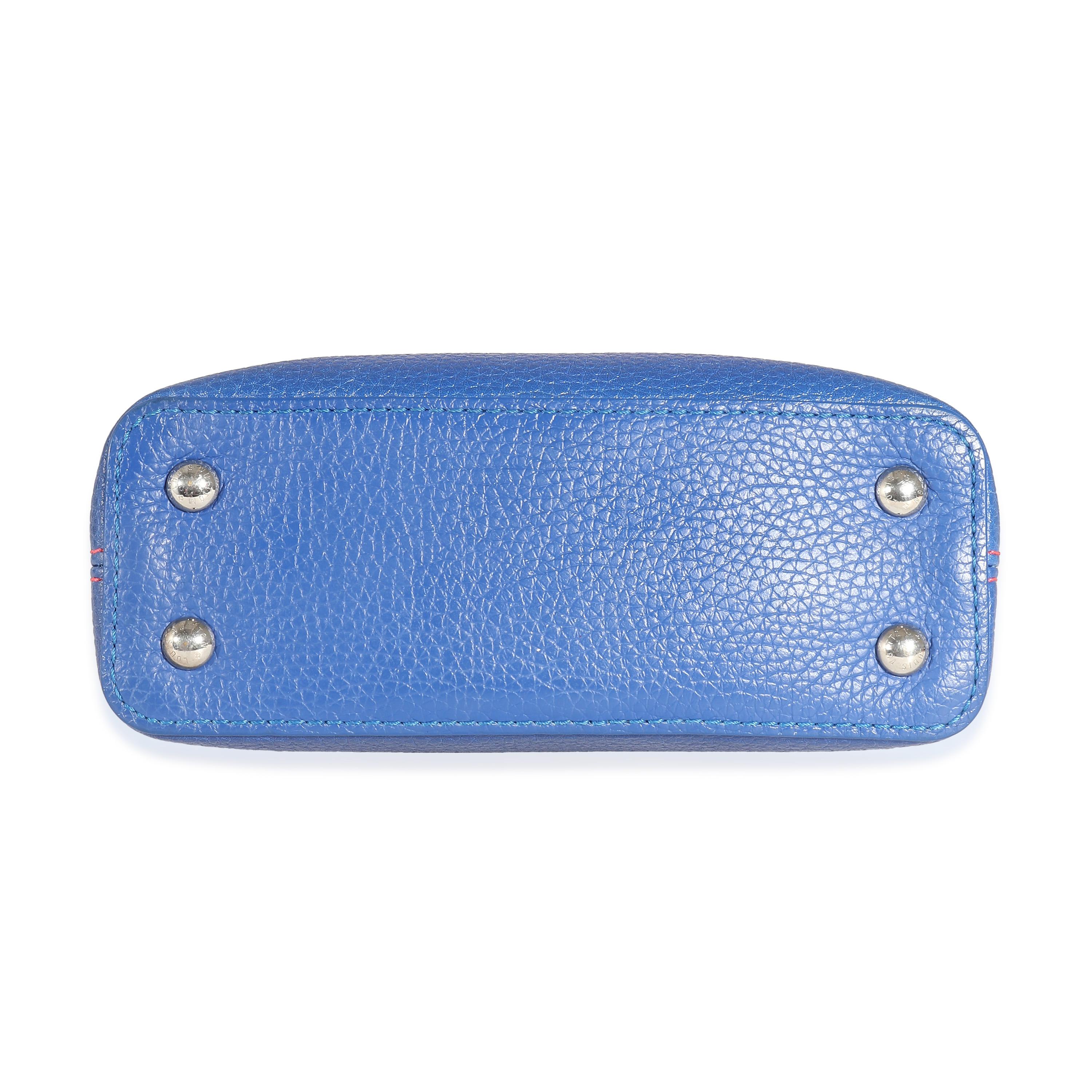 Louis Vuitton Blue Red Ombre Taurillon Mini Capucines For Sale 2