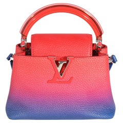 Louis Vuitton Blue Red Ombre Taurillon Mini Capucines
