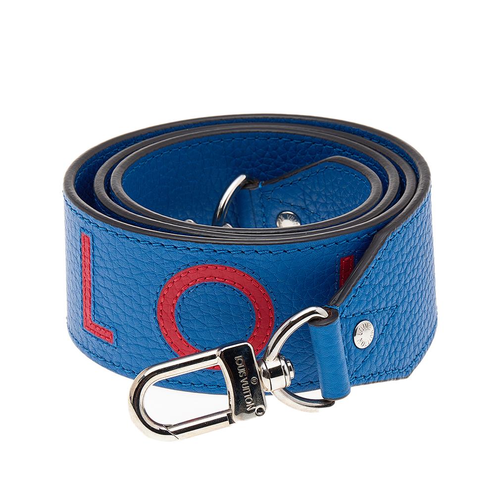 Louis Vuitton Blue Red Taurillon Leather Bandouliere Shoulder Bag