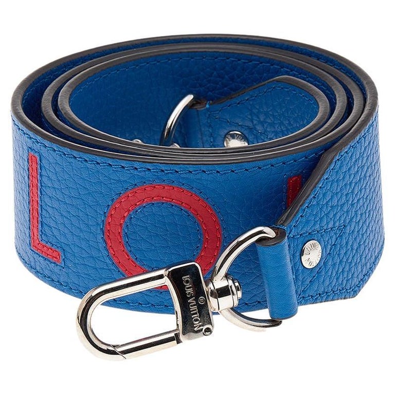 Louis Vuitton Blue/Red Taurillon Leather Bandouliere Shoulder Bag Strap