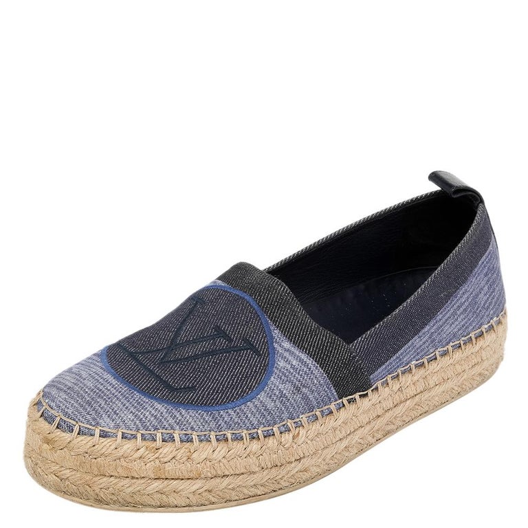 Louis Vuitton LV Monogram Espadrilles - Blue Flats, Shoes