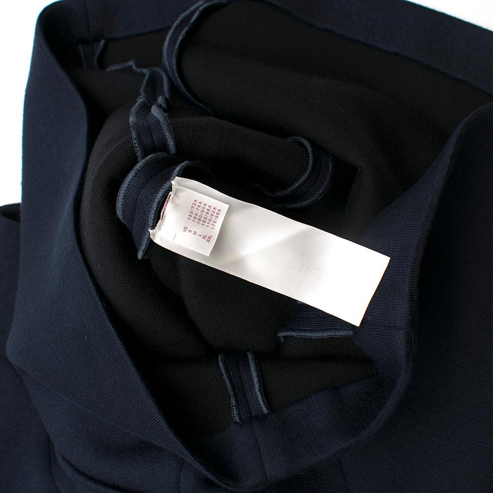 Louis Vuitton Blue Short Sleeve Wool Dress - Size S For Sale 2