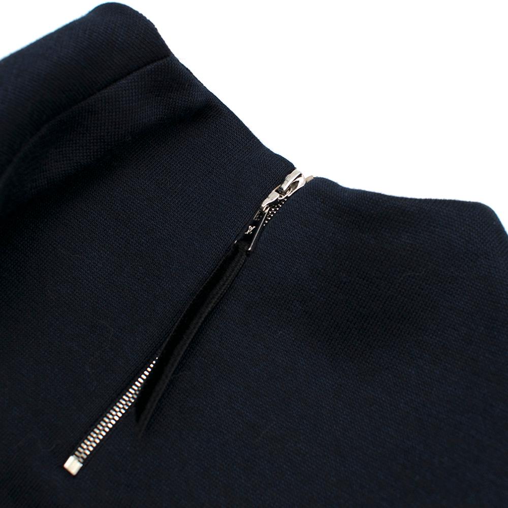 Louis Vuitton Blue Short Sleeve Wool Dress - Size S For Sale 3