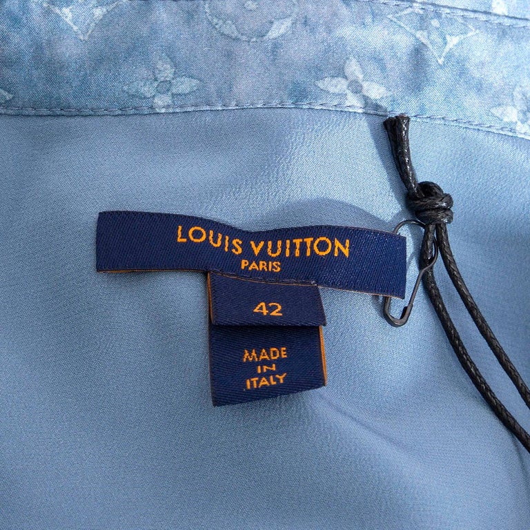 Louis Vuitton Monogram Cloud Masculine Shirt Green Silk ref.935945