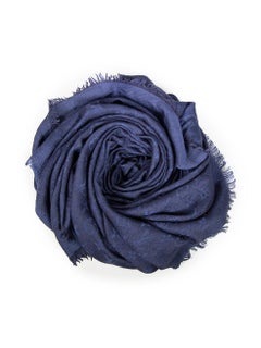 Louis Vuitton Blue Silk Monogram Scarf
