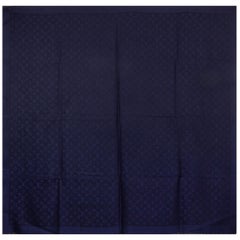 LOUIS VUITTON blue silk & wool MONOGRAM Shawl Scarf