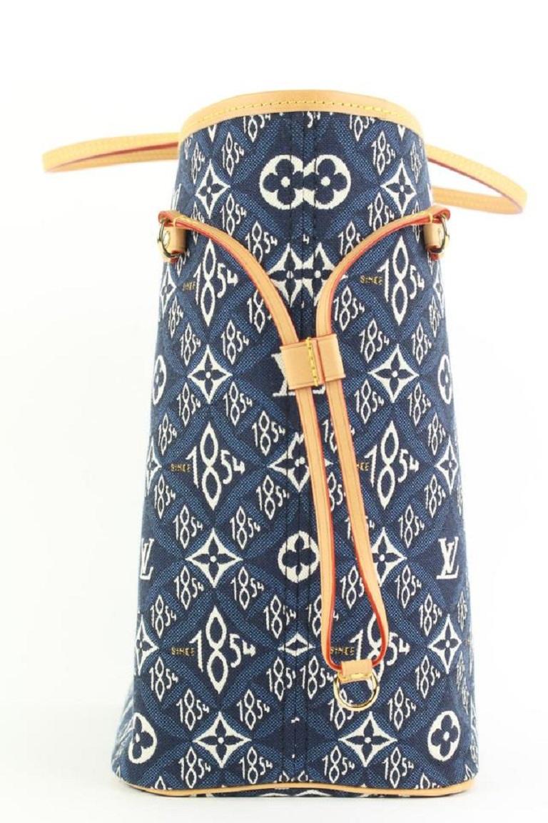 Women's Louis Vuitton Blue Since 1854 Monogram Neverfull MM tote bag 323lvs223 