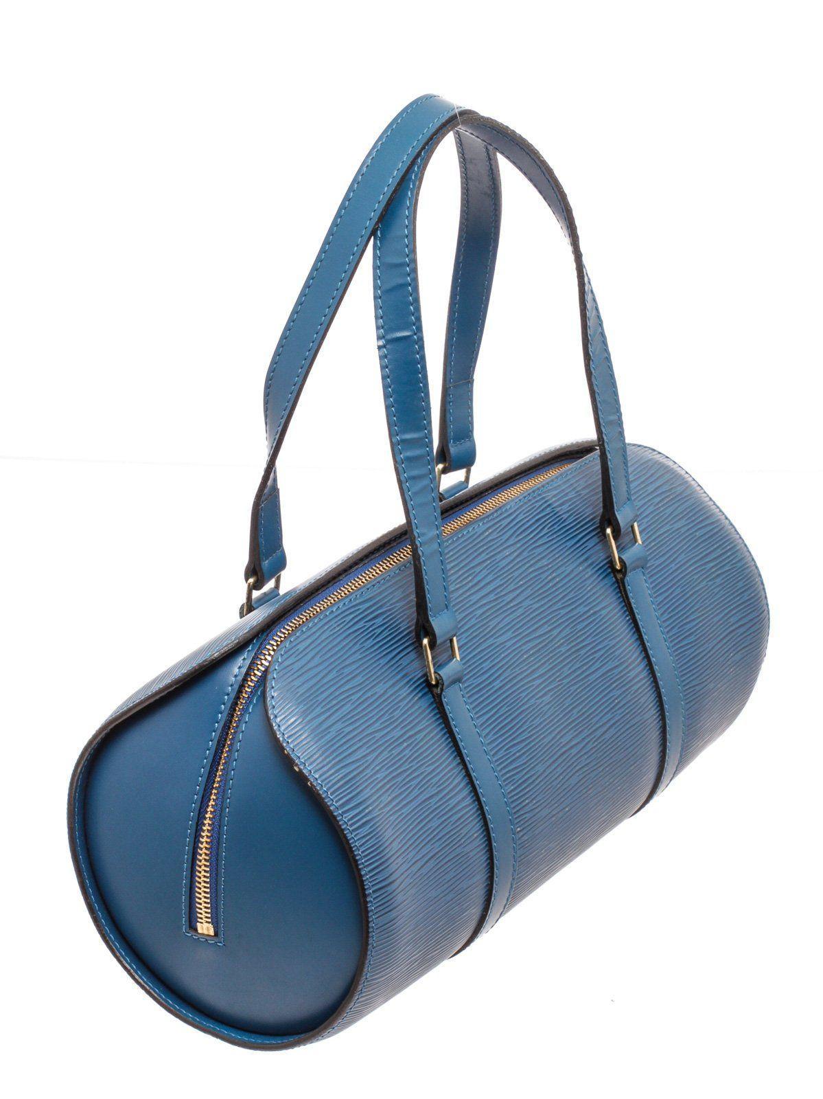 Gray Louis Vuitton Blue Soufflot Shoulder Bag