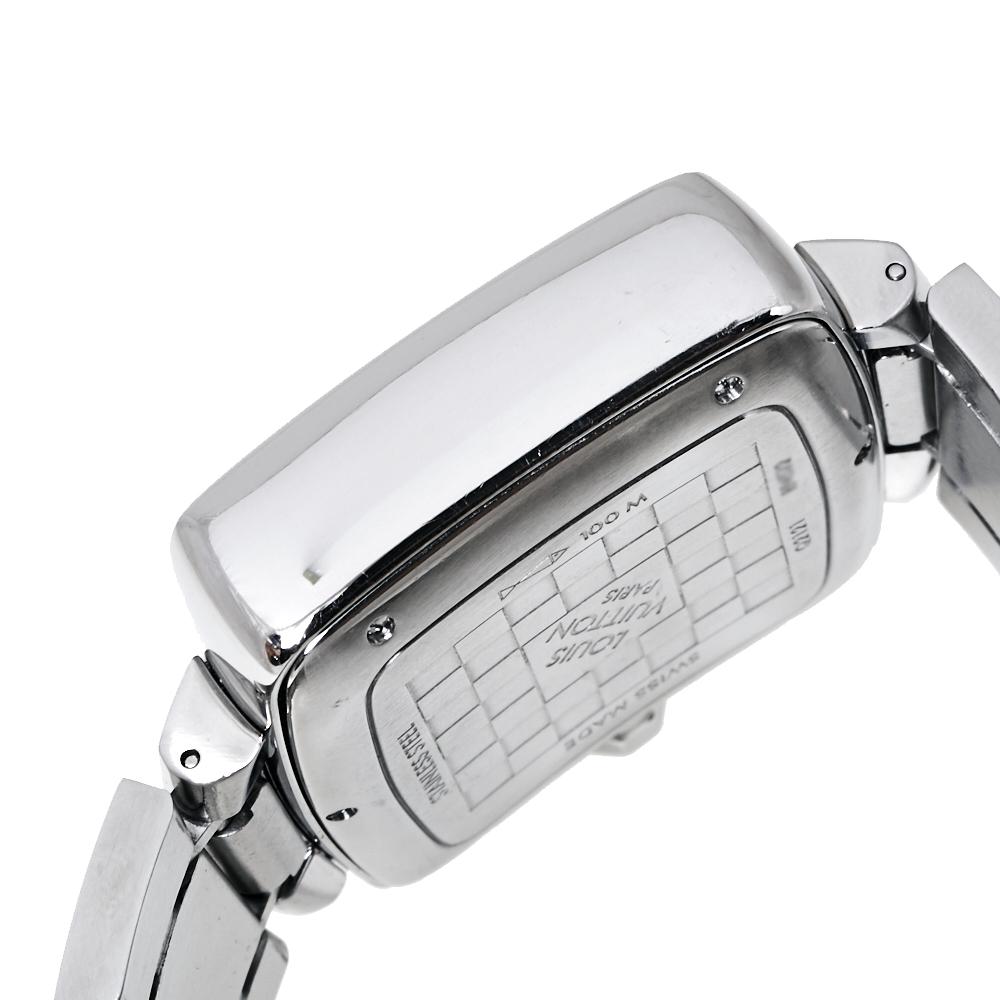 Contemporary Louis Vuitton Blue Stainless Steel Speedy Q2121 Men's Wristwatch 40 mm