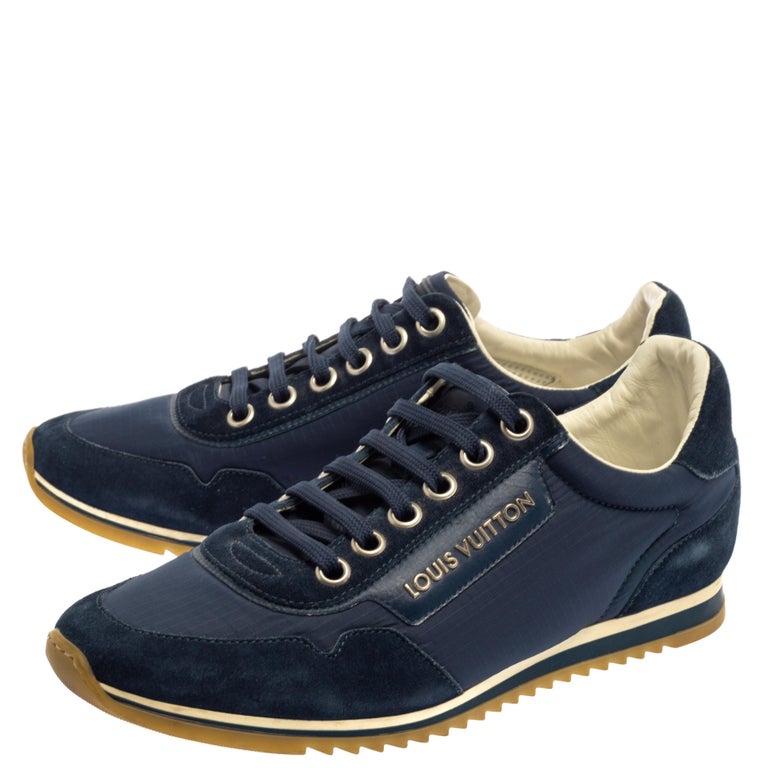 Louis Vuitton Blue Suede And Nylon Trainers Low Top Sneakers Size 39.5 at  1stDibs  blue suede louis vuitton shoes, louis vuitton blue suede shoes, louis  vuitton trainers