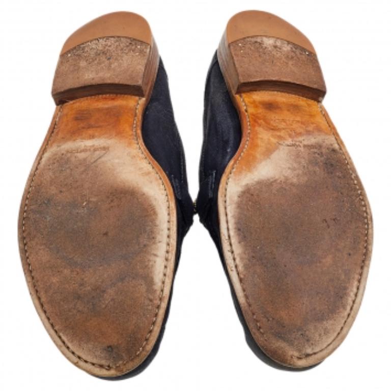 Mocassins en daim bleu Louis Vuitton Taille 45 en vente 2