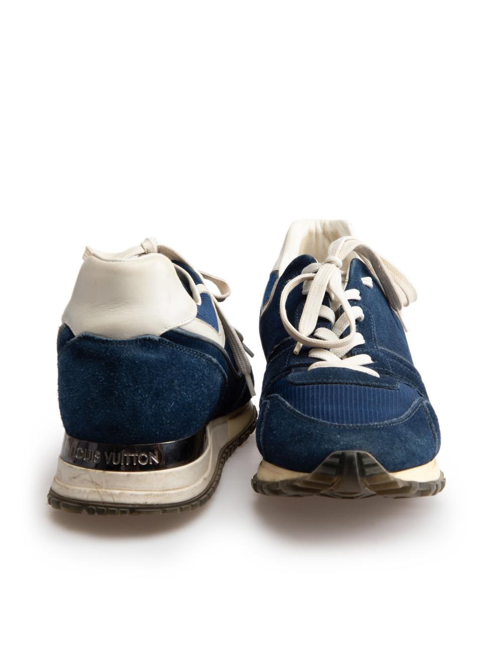 Black Louis Vuitton Blue Suede Run Away Trainers Size IT 38