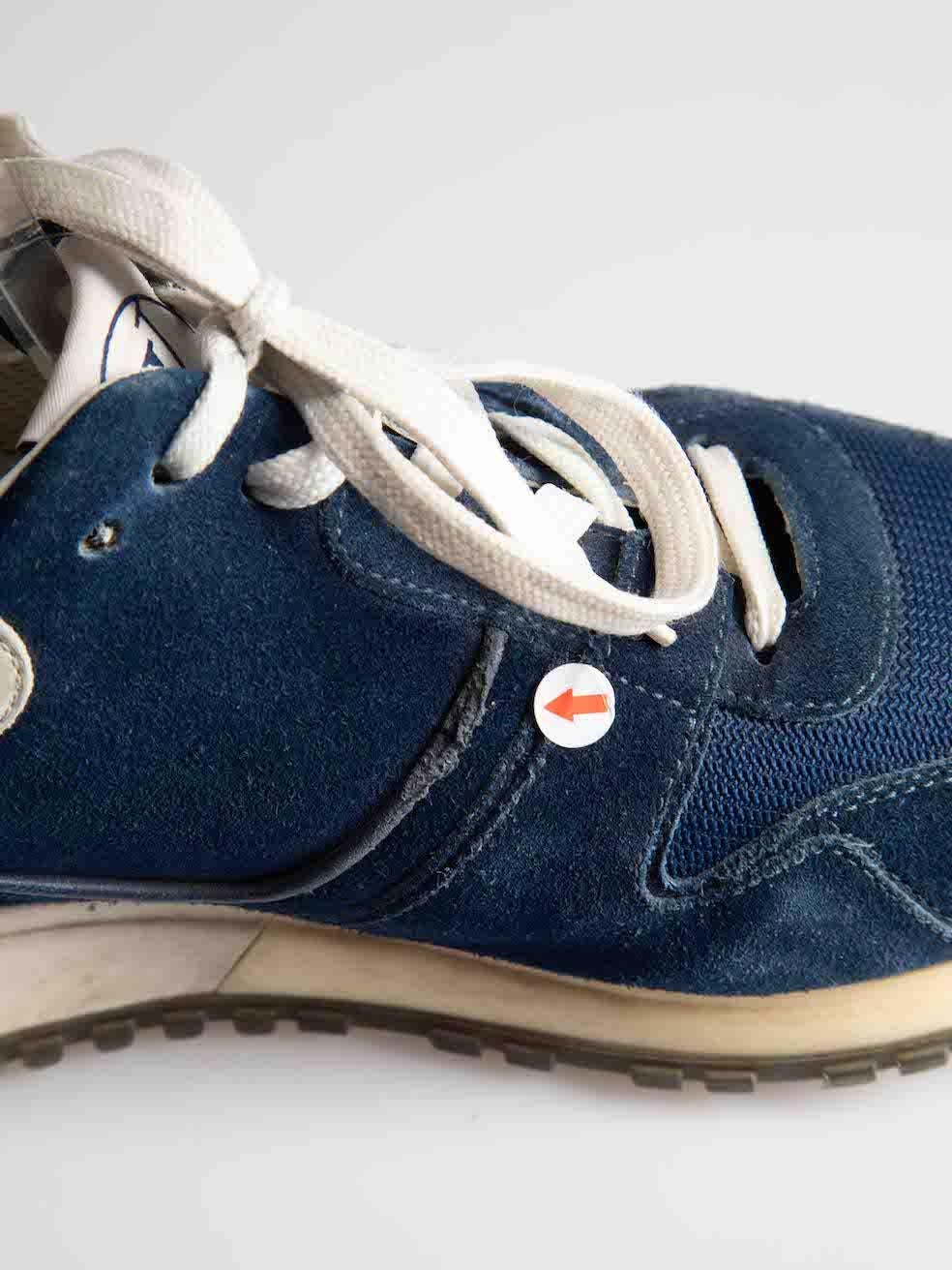 Louis Vuitton Blue Suede Run Away Trainers Size IT 38 1
