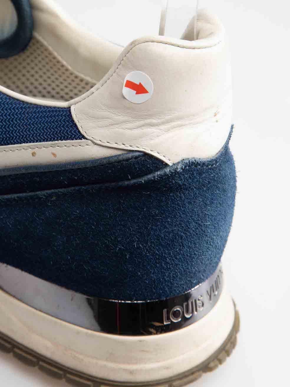 Louis Vuitton Blue Suede Run Away Trainers Size IT 38 2