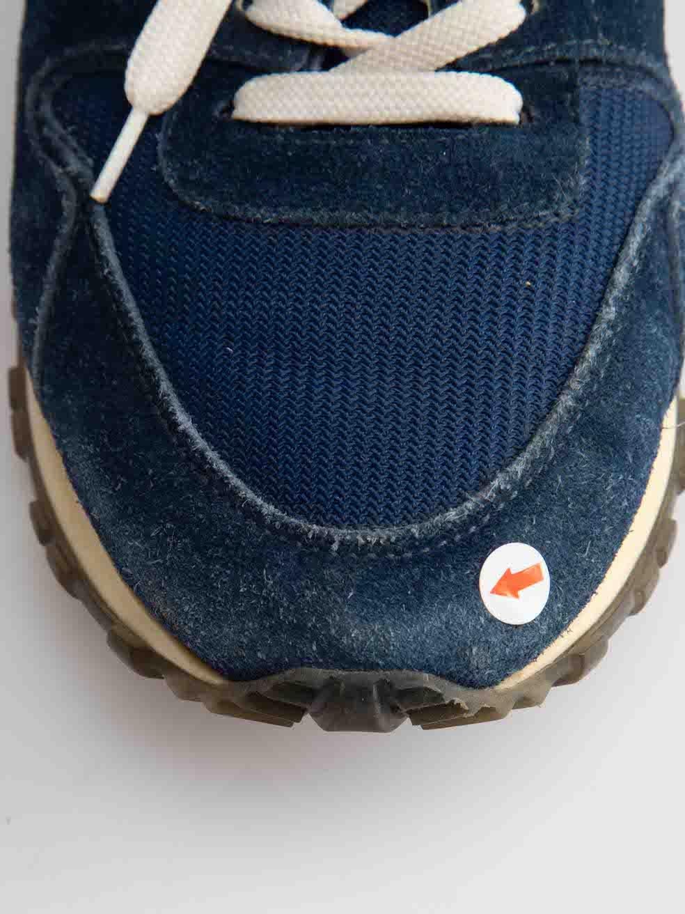 Louis Vuitton Blue Suede Run Away Trainers Size IT 38 3