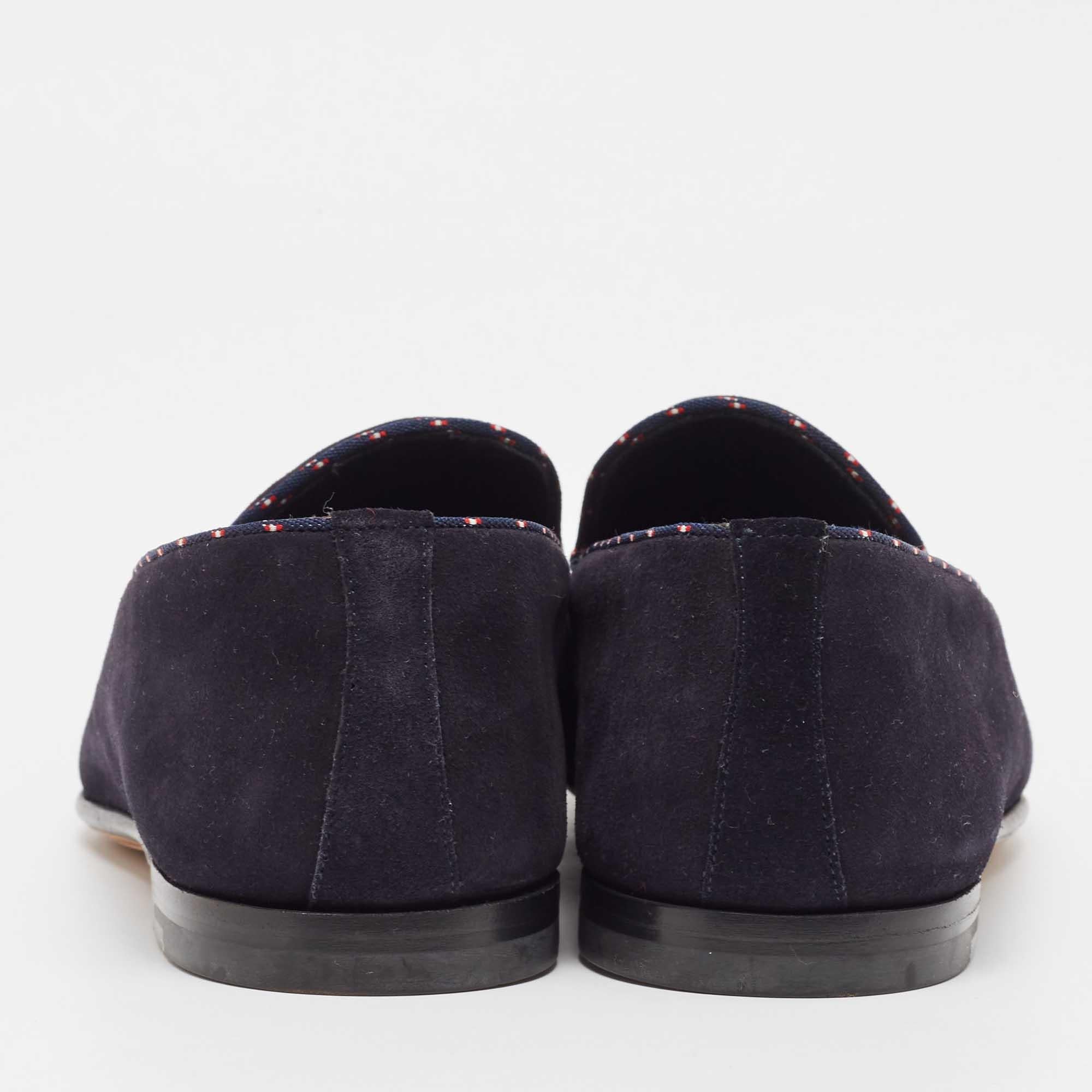 Louis Vuitton - Mocassins en daim bleu, taille 40,5 Pour hommes en vente