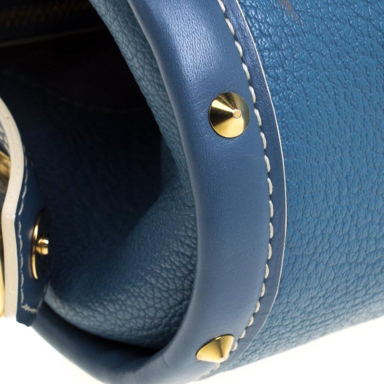 Louis Vuitton Blue Suhali Leather L'Epanoui PM Bag For Sale at 1stDibs