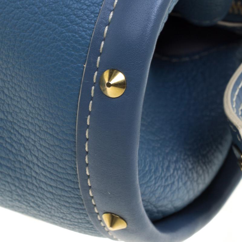 Louis Vuitton Blue Suhali Leather L'Epanoui PM Bag 6
