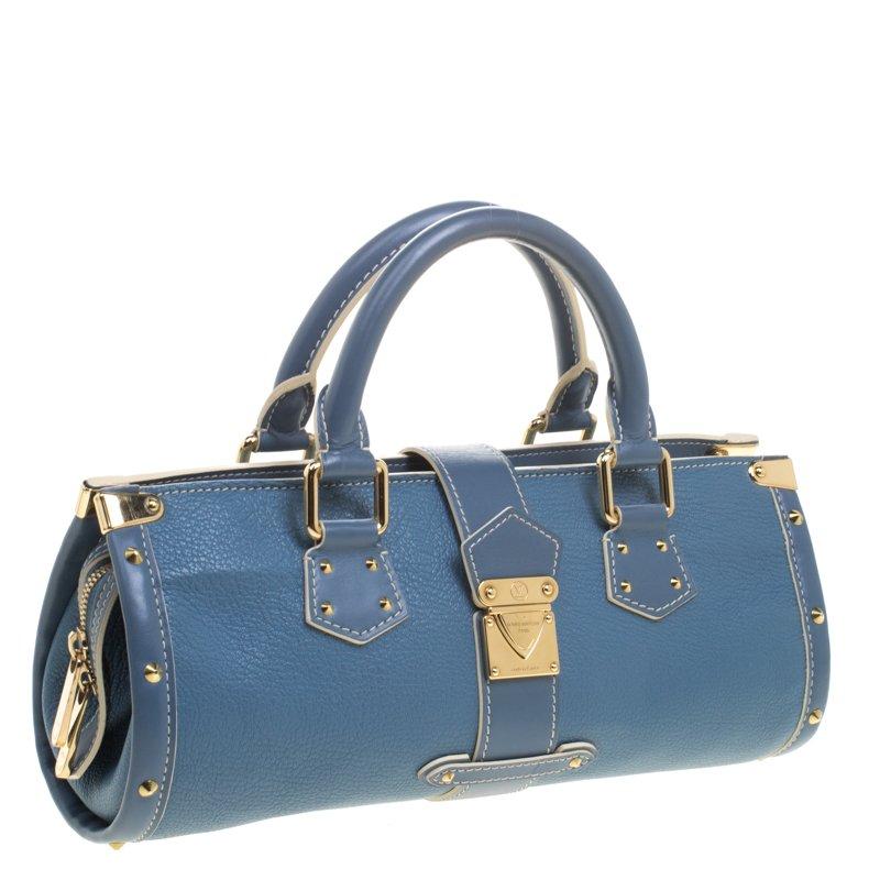 Louis Vuitton Blue Suhali Leather L'Epanoui PM Bag In Good Condition In Dubai, Al Qouz 2