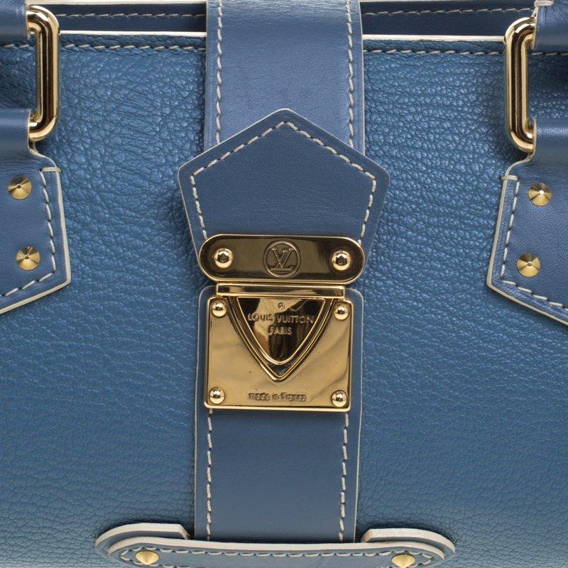 Women's Louis Vuitton Blue Suhali Leather L'Epanoui PM Bag