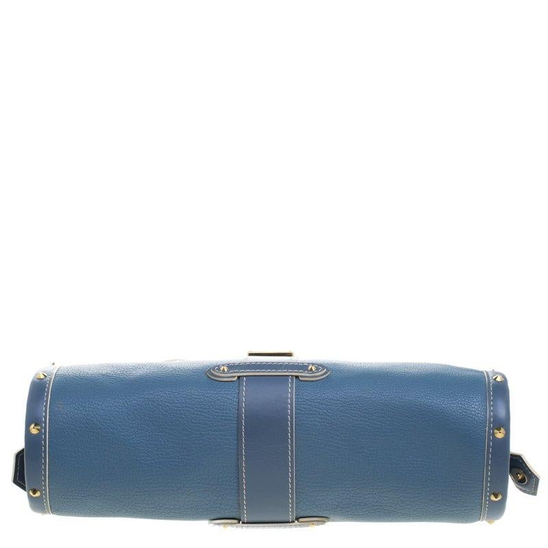 Louis Vuitton Blue Suhali Leather L'Epanoui PM Bag 1