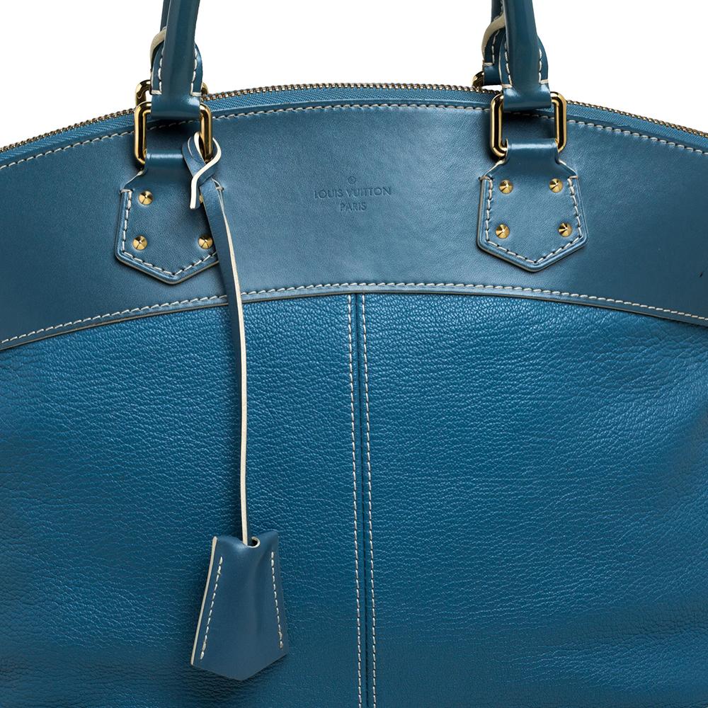 Louis Vuitton Blue Suhali Leather Lockit MM Bag 7