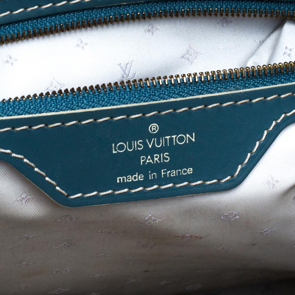 Louis Vuitton Blue Suhali Leather Lockit MM Bag 4