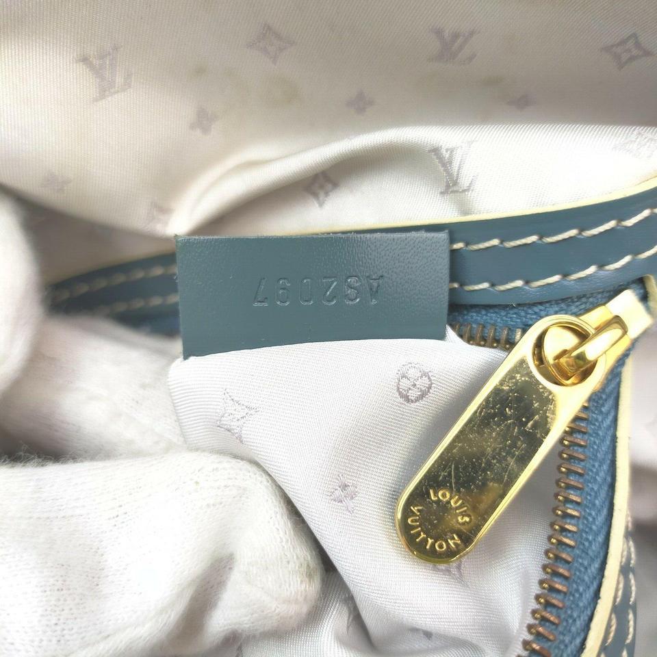 Louis Vuitton Blue Suhali Leather Lockit MM Satchel Bag 863033 1