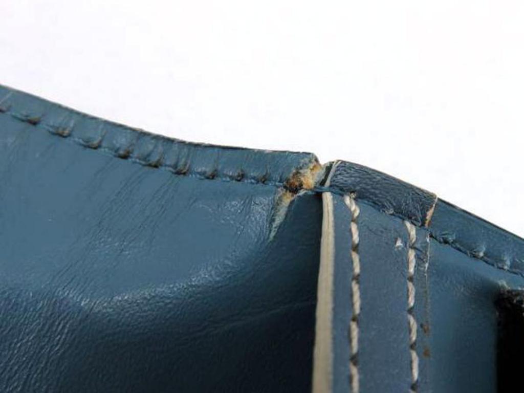 Louis Vuitton Blue Suhali Leather Long Bifold Sarah 218872 Wallet In Fair Condition In Forest Hills, NY