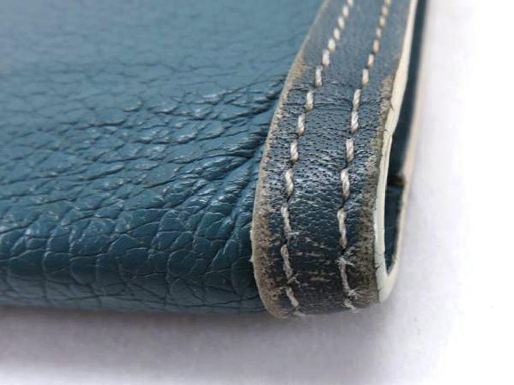 Louis Vuitton Blue Suhali Leather Long Bifold Sarah 218872 Wallet 1