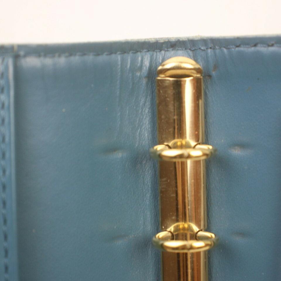 Louis Vuitton Blue Suhali Leather Small Ring Agenda PM Diary Cover  863363 For Sale 3