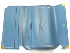Louis Vuitton Blue Suhali Trifold Sarah 218713 Wallet