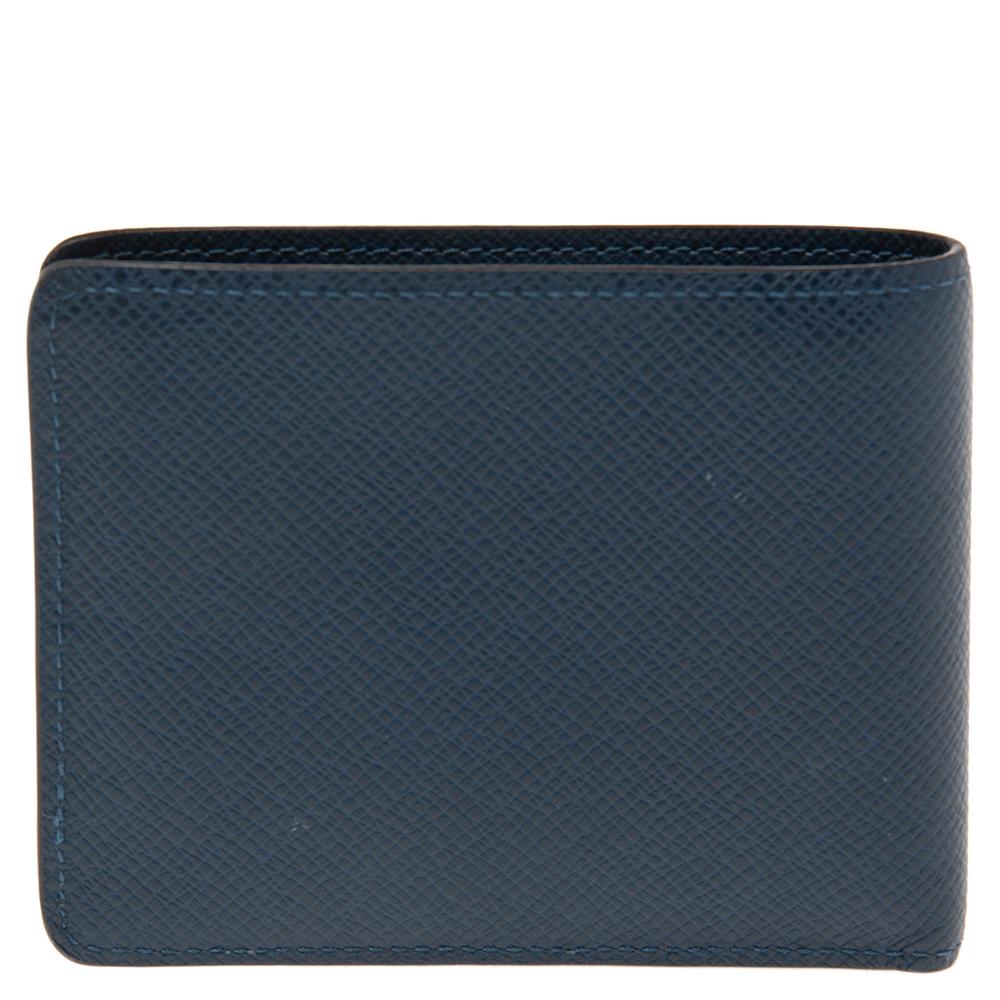 Louis Vuitton Blue Taiga Leather Multiple Wallet 3