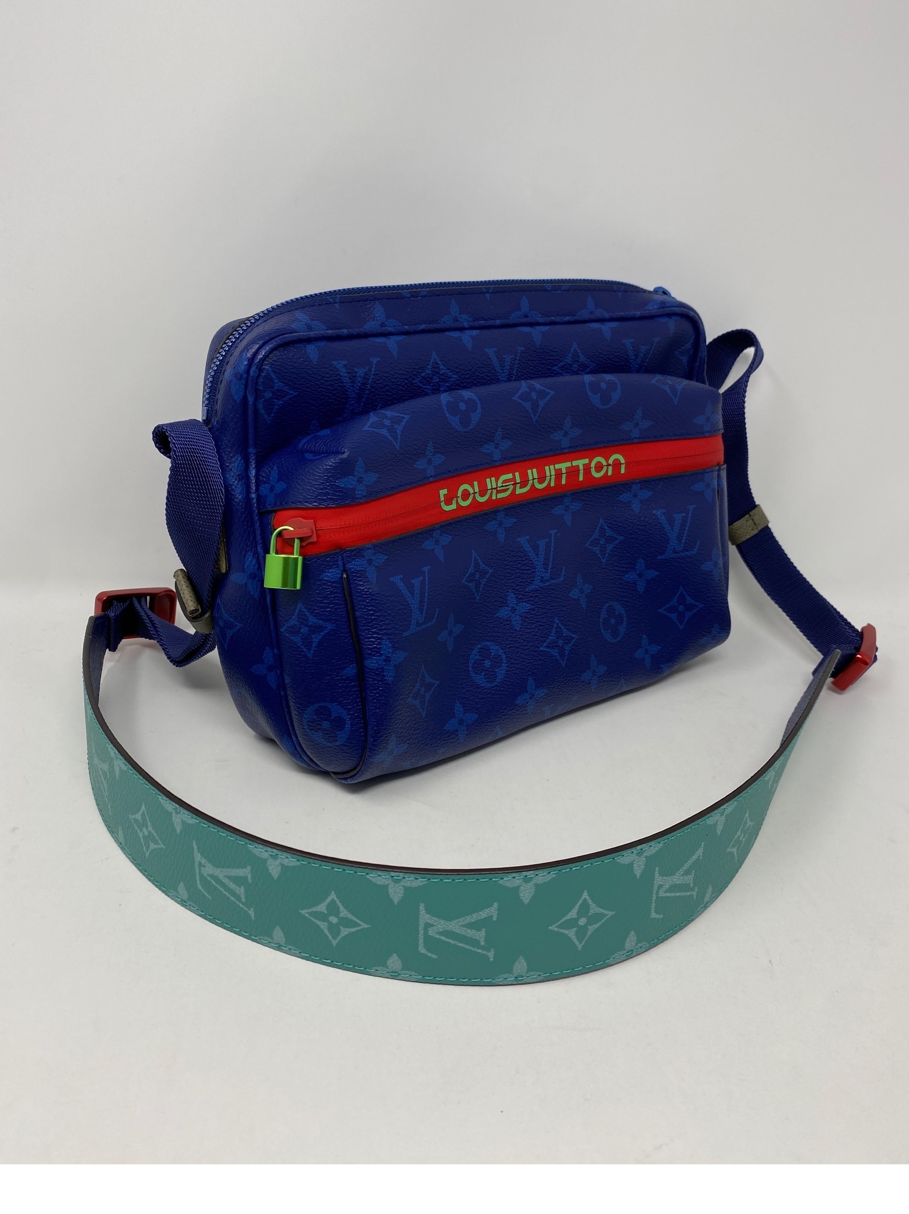 Louis Vuitton Blue Taigarama Monogram Outdoor Bag 1