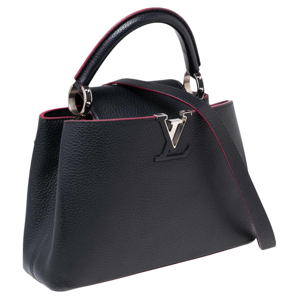 Louis Vuitton Blue Taurillon Leather Capucines BB Bag In Good Condition In Dubai, Al Qouz 2