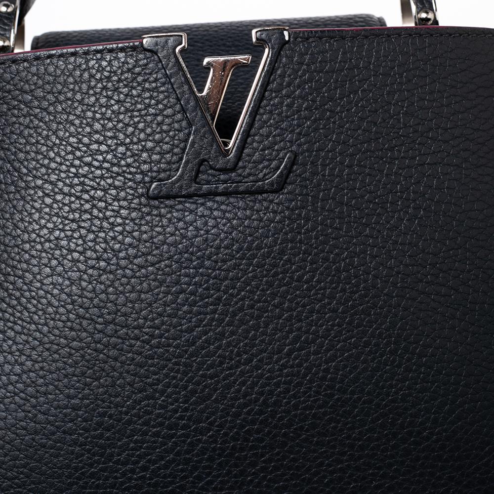 Women's Louis Vuitton Blue Taurillon Leather Capucines BB Bag
