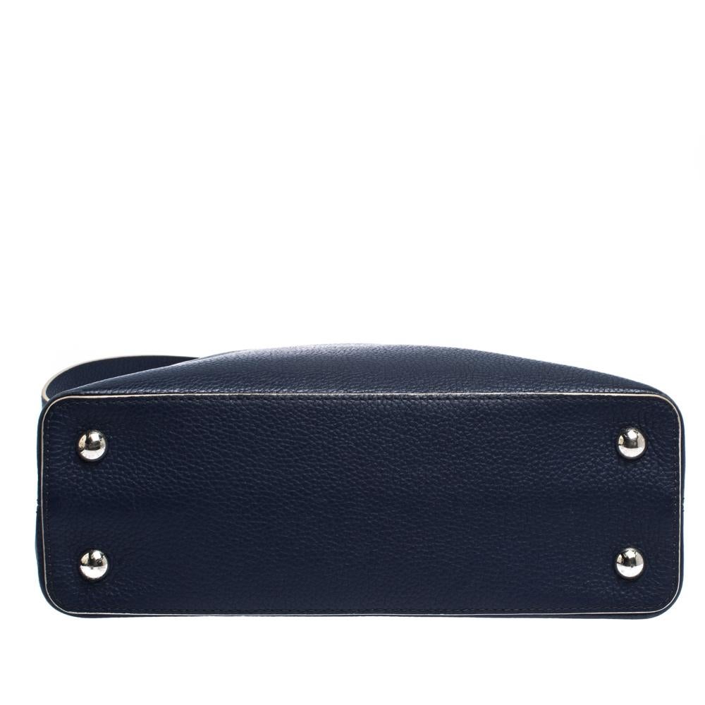 Women's Louis Vuitton Blue Taurillon Leather Capucines PM Bag