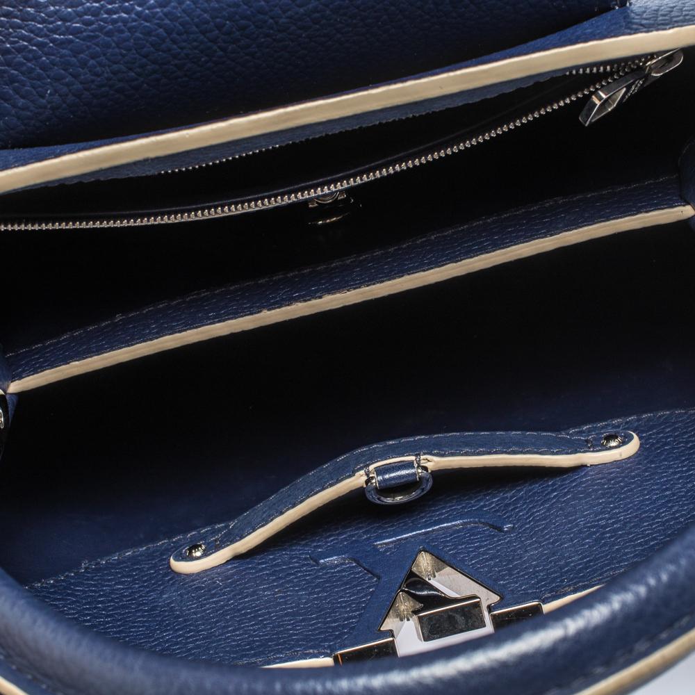 Louis Vuitton Blue Taurillon Leather Capucines PM Bag 2