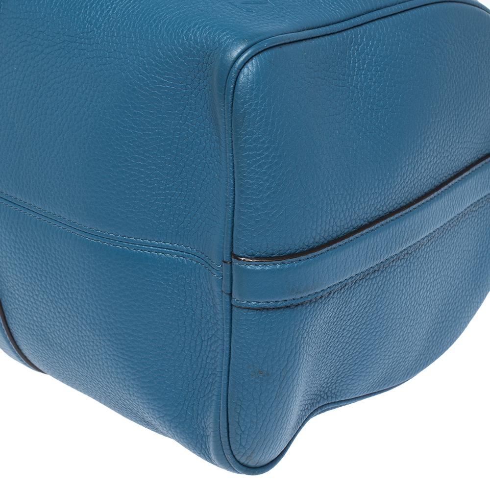 Louis Vuitton Blau Taurillon Leder Keepall Bandouliere 45 7