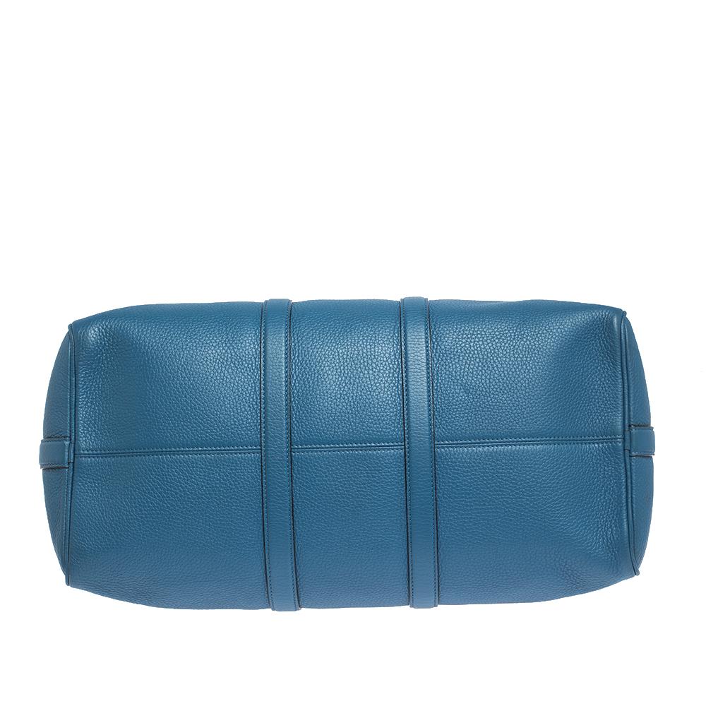 Louis Vuitton Blau Taurillon Leder Keepall Bandouliere 45 1