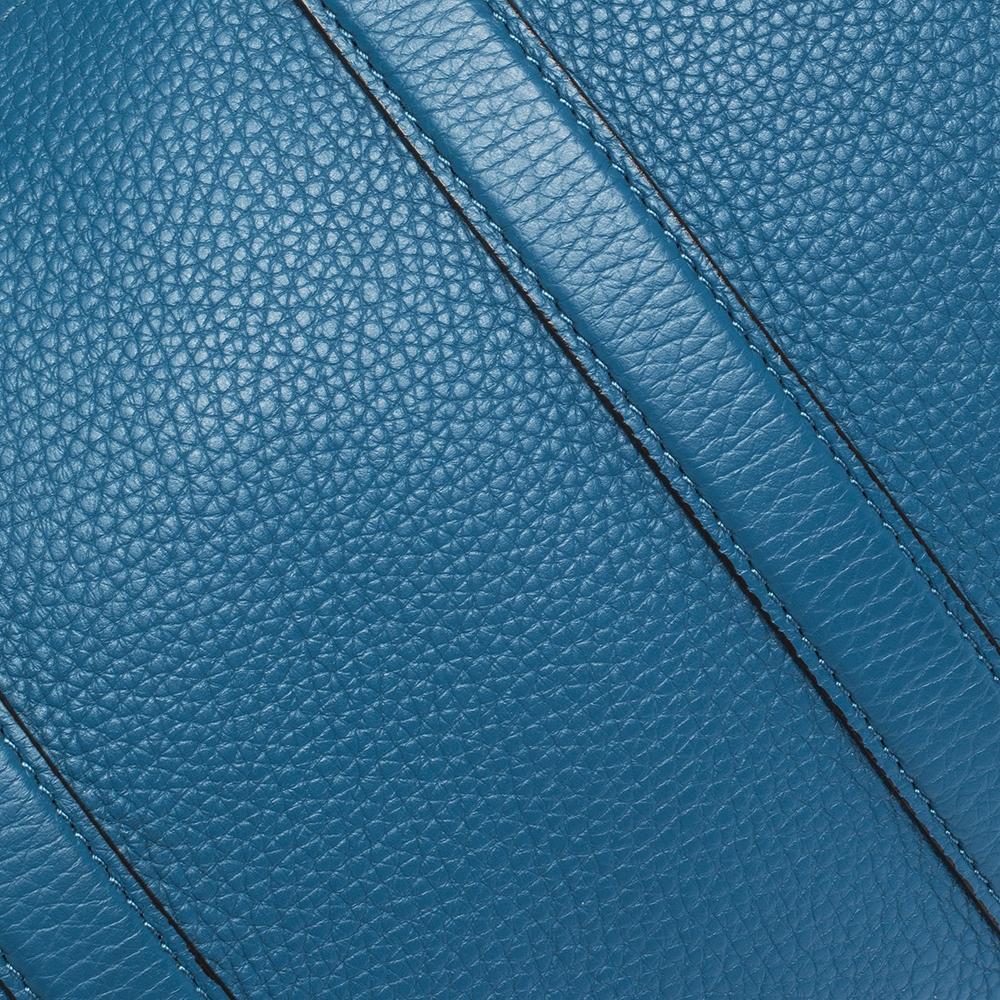 Louis Vuitton Blau Taurillon Leder Keepall Bandouliere 45 2